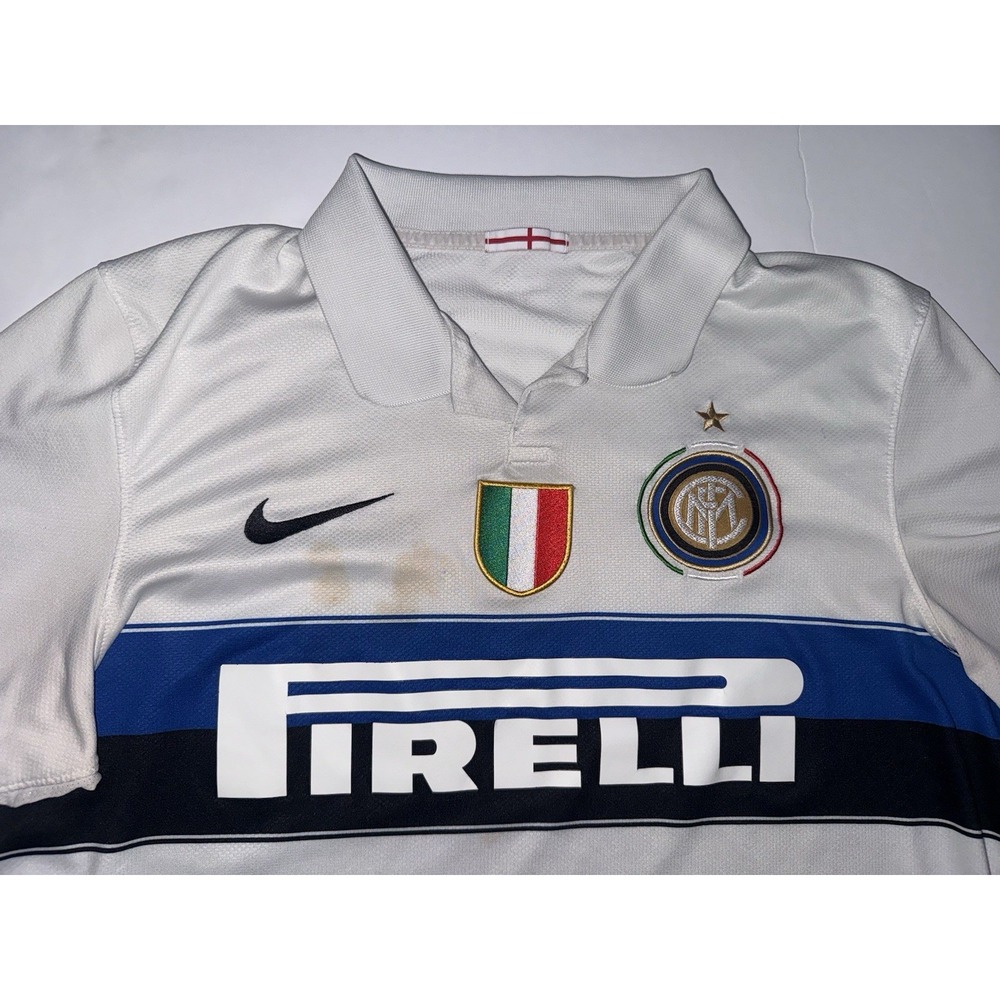 INTER MILAN ITALY 2009 2010 AWAY FOOTBALL SHIRT NIKE SIZE L ADULT